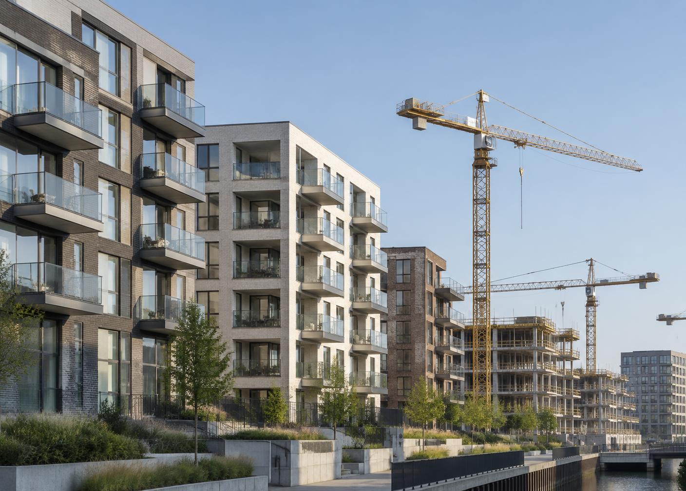 Yenilenen bir kent dokusunda modern konut yapıları